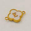 Wholesale 316L Stainless Steel Four Leaf Clover And English Letter Pendant Accessories With Electroplating For Bracelets