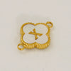 Wholesale 316L Stainless Steel Four Leaf Clover And English Letter Pendant Accessories With Electroplating For Bracelets