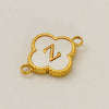 Wholesale 316L Stainless Steel Four Leaf Clover And English Letter Pendant Accessories With Electroplating For Bracelets