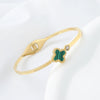 Wholesale Stainless Steel Fourleaf Clover Fashion Electroplated Women's Bracelet