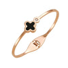 Wholesale Stainless Steel Fourleaf Clover Fashion Electroplated Women's Bracelet