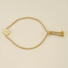 Wholesale 316L Stainless Steel Fourleaf Clover Letter Bracelet Electroplated Unisex