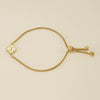 Wholesale 316L Stainless Steel Fourleaf Clover Letter Bracelet Electroplated Unisex