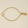 Wholesale 316L Stainless Steel Fourleaf Clover Letter Bracelet Electroplated Unisex