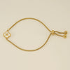 Wholesale 316L Stainless Steel Fourleaf Clover Letter Bracelet Electroplated Unisex