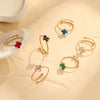 Wholesale Stainless Steel Fourleaf Clover Open Ring Light Luxury Hand Jewelry Electroplated For Women