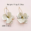 Wholesale Stainless Steel French Retro Flower Earrings With Imitation Shell And Electroplating Treatment
