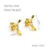 Wholesale Stainless Steel Fruit Banana Stud Earrings Simple Style Electroplated Jewelry For Women