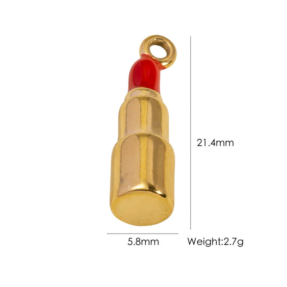 Wholesale Stainless Steel Fruit Food Style Dripping Oil Handmade Jewelry Pendant