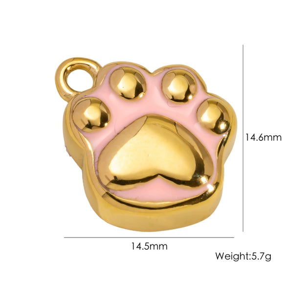 Wholesale Stainless Steel Fruit Food Style Dripping Oil Handmade Jewelry Pendant