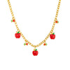 Wholesale Stainless Steel Fruit Geometric Pendant Necklace With Electroplating For Women