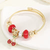 Wholesale Stainless Steel Fruit Pattern Diamond Inlaid Bracelet For Women