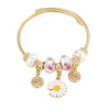 Wholesale Stainless Steel Fruit Pattern Diamond Inlaid Bracelet For Women