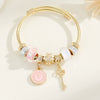 Wholesale Stainless Steel Fruit Pattern Diamond Inlaid Bracelet For Women