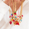 Wholesale Stainless Steel Fruit Pattern Electroplated Necklace For Women Summer Little Fresh Style