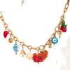 Wholesale Stainless Steel Fruit Pattern Electroplated Necklace For Women Summer Little Fresh Style