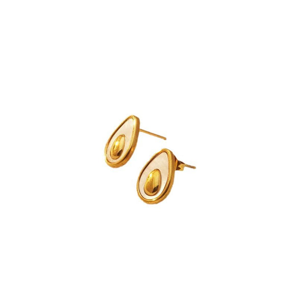 Wholesale Stainless Steel Fruit Pattern Jewelry Set For Women With Electroplating Necklace And Earrings