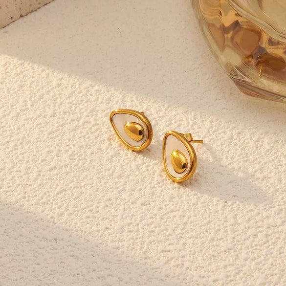 Wholesale Stainless Steel Fruit Pattern Jewelry Set For Women With Electroplating Necklace And Earrings