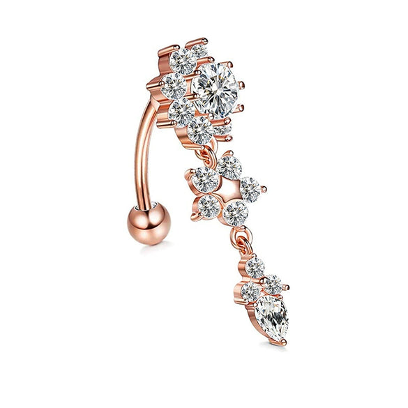 Wholesale Stainless Steel Fruit Pattern Navel Ring Set Body Piercing Jewelry