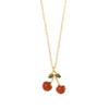 Wholesale Stainless Steel Fruit Pendant Oil Drop Necklace And Titanium Steel Bracelet Set With Fruit Pendant Electroplated With 18K Furnace Vacuum Plating