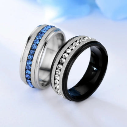 Wholesale Stainless Steel Full Color Diamonds Ring Gooddiy