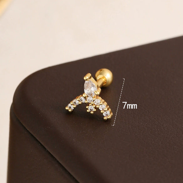 Wholesale Stainless Steel Geometric And Heart Shape Electroplated Women's Earrings