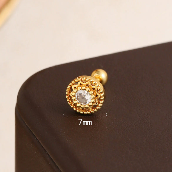 Wholesale Stainless Steel Geometric And Heart Shape Star Earrings With Electroplating For Women