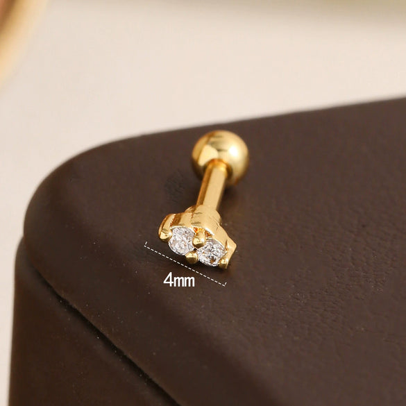 Wholesale Stainless Steel Geometric And Heart Shape Star Earrings With Electroplating For Women