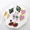 Wholesale Stainless Steel Geometric And Heart Shaped Electroplated Earrings For Women
