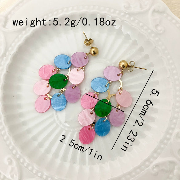 Wholesale Stainless Steel Geometric And Heart Shaped Electroplated Earrings For Women