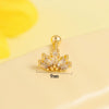 Wholesale Stainless Steel Geometric And Heartshaped Earrings With Flower Pattern And Electroplating