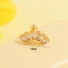 Wholesale Stainless Steel Geometric And Heartshaped Earrings With Flower Pattern And Electroplating
