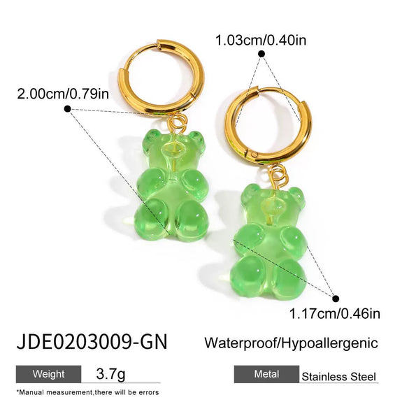 Wholesale Stainless Steel Geometric Animal Pendant Earrings With Electroplating For Women