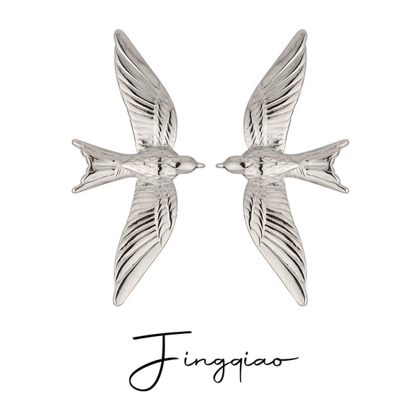 Wholesale Stainless Steel Geometric Animal Style Electroplated Earrings For Women