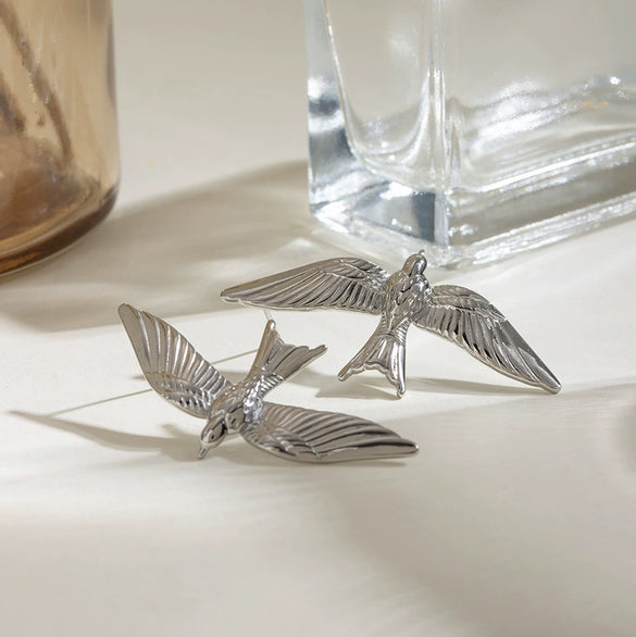 Wholesale Stainless Steel Geometric Animal Style Electroplated Earrings For Women