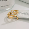 Wholesale Stainless Steel Geometric Animal Style Snake Split Ring Jewelry With Diamond Encrustment And Gold Plating