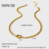 Wholesale Stainless Steel Geometric Animal Zodiac Pattern Electroplated Spring Clasp Chain Necklace For Women
