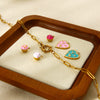 Wholesale Stainless Steel Geometric Animal Zodiac Pattern Electroplated Spring Clasp Chain Necklace For Women