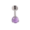 Wholesale Stainless Steel Geometric Artificial Gemstones Semiprecious Stones Gold Plated Electroplated Lip Stud Earrings Ball Earrings Ear Bone Stud