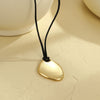 Wholesale Stainless Steel Geometric Asymmetrical Simple Necklace With 18K Gold Electroplated Pendant For Women