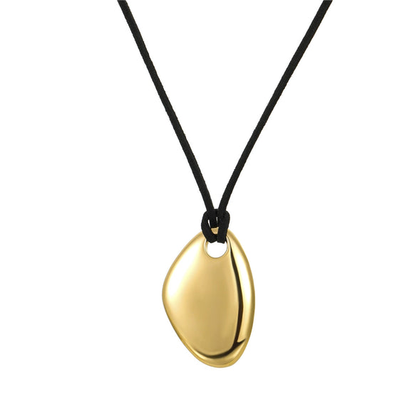 Wholesale Stainless Steel Geometric Asymmetrical Simple Necklace With 18K Gold Electroplated Pendant For Women