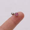 Wholesale Stainless Steel Geometric Australian Gem Inlaid Ear Nails