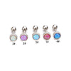 Wholesale Stainless Steel Geometric Australian Gem Inlaid Ear Nails