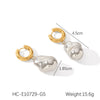 Wholesale Stainless Steel Geometric Baroque Pendant Earrings With Electroplating Ins Style For Women