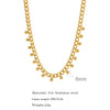 Wholesale Stainless Steel Geometric Bead Pendant Clavicle Chain Electroplated Unisex Design Sense Niche Light Luxury Bracelet