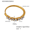 Wholesale Stainless Steel Geometric Bead Ring With Electroplating For Women