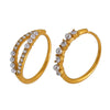 Wholesale Stainless Steel Geometric Bead Ring With Electroplating For Women