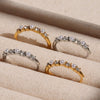 Wholesale Stainless Steel Geometric Bead Ring With Electroplating For Women