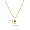 Wholesale Stainless Steel Geometric Birthstone Diamond Pendant Necklace For Women With Electroplating And Cross Chain