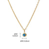 Wholesale Stainless Steel Geometric Birthstone Diamond Pendant Necklace For Women With Electroplating And Cross Chain